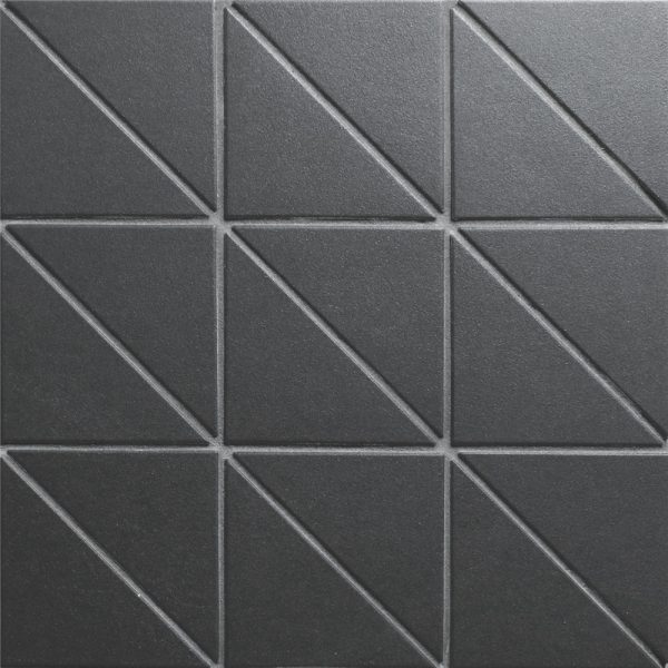 T4-CSB-PL_4 inch unglazed porcelain triangle mosaic geometric black tile (2)