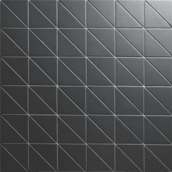 T4-CSB-PL_4 inch unglazed porcelain triangle mosaic geometric black tile (3)