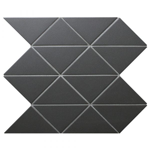T4-CSB-PZ-4 inch unglazed fullbody porcelain black triangle mosaic tiles (1)