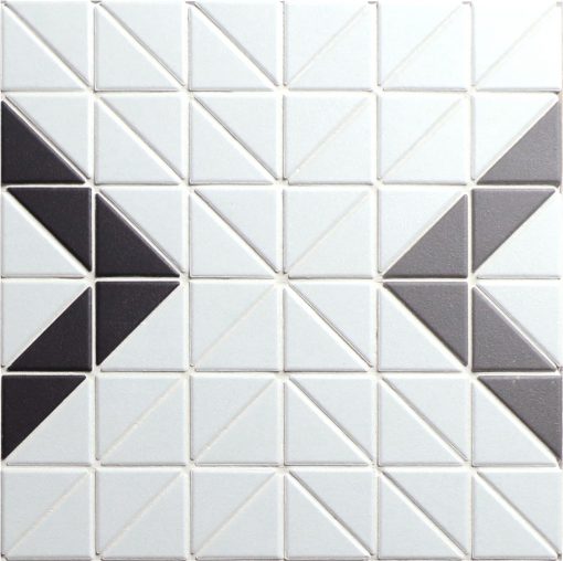 T2-CSD-SG-2 inch unglazed porcelain triangle geometric mosaic tile patterns (1)