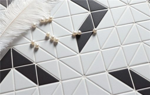 T2-CSD-SG-2 inch unglazed porcelain triangle geometric mosaic tile patterns (3)