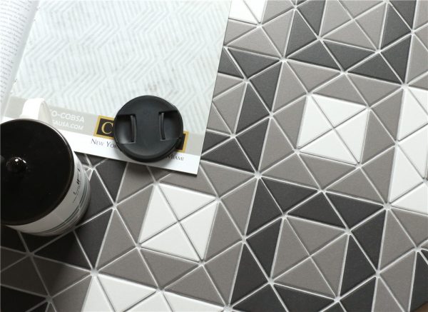 T2-CSD-GW-unglazed 2 inch porcelain triangle geometric tiles mosaic (3)