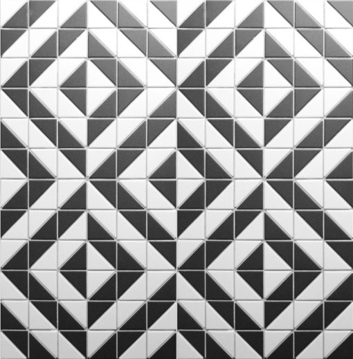 T2-CS-TTA-2 inch black and white time tunnel a pattern geometric tile wall triangle mosaic (1)
