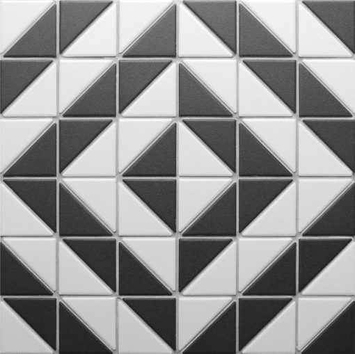 T2-CS-TTA-2 inch black and white time tunnel a pattern geometric tile wall triangle mosaic (3)