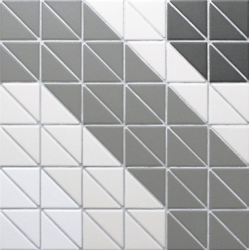 T2-CSD-BTM-2 inch unglazed nati-slip bowtie geometric pattern floor tiles triangle mosaic (1)