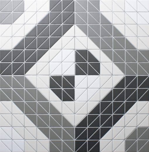 T2-CSD-BTM-2 inch unglazed nati-slip bowtie geometric pattern floor tiles triangle mosaic (3)