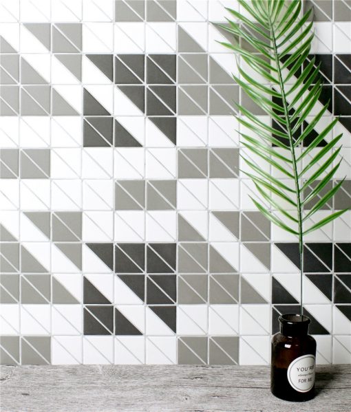 T2-CSD-FM-2 inch porcelain unglazed geometric pattern tiles triangle mosaic (3)