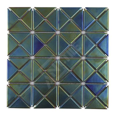 TR2-IRD-MBP-2 inch triangle porcelain matte iridescent mosaic tile bathroom (3)