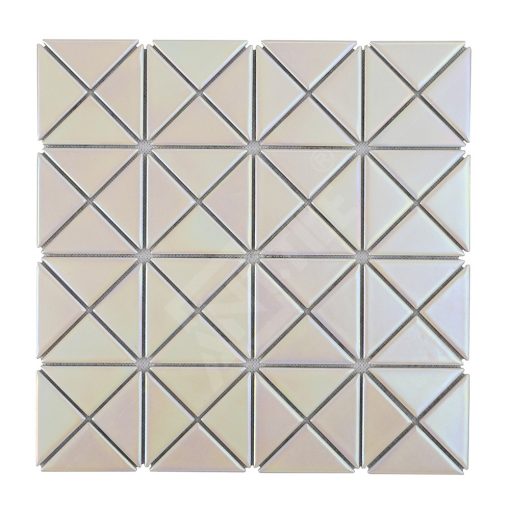 TR2-IRD-MWP -2 inch triangle porcelain matte white iridescent mosaic tile backsplash (5)