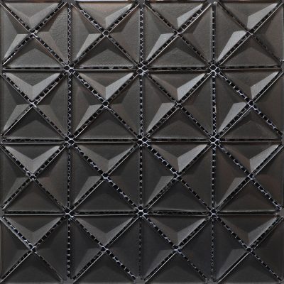 GZOM7201-2 inch dark grey 3d glass triangle backsplash tile mosaic (1)