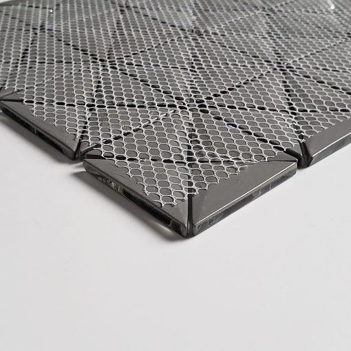 GZOM7201-2 inch dark grey 3d glass triangle backsplash tile mosaic (3)