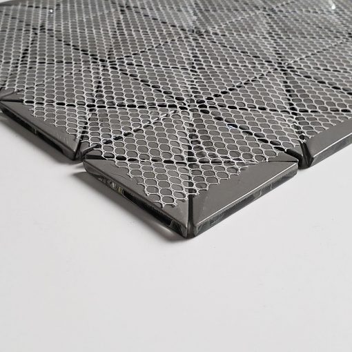 GZOM7202-2 inch mid grey 3d glass mosaic triangle pattern tiles (3)