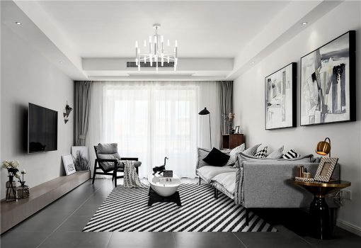 T2-CS-DG_Black white diagonal pattern geometric tiles flooring