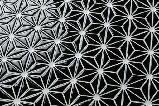 CZG103CD-wholesale mini triangle flower pattern porcelain black mosaic tiles (3)