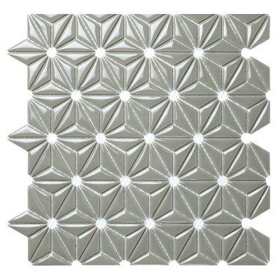 CZG301CD-wholesale mini triangle flower pattern porcelain smoke grey mosaic tiles (4)