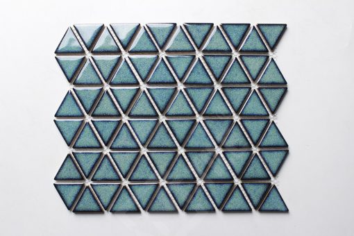 CZO734A-wholesale 2 inch triangle shape porcelain glazed dark green mosaic tiles for backsplash wall (2)