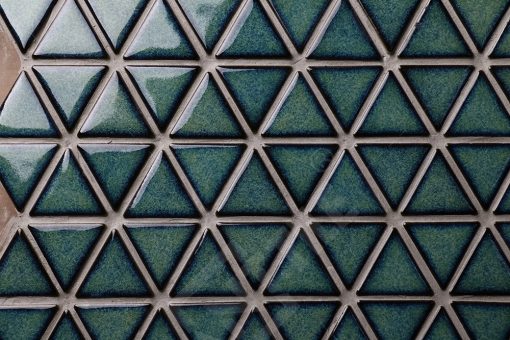 CZO734A-wholesale 2 inch triangle shape porcelain glazed dark green mosaic tiles for backsplash wall (5)