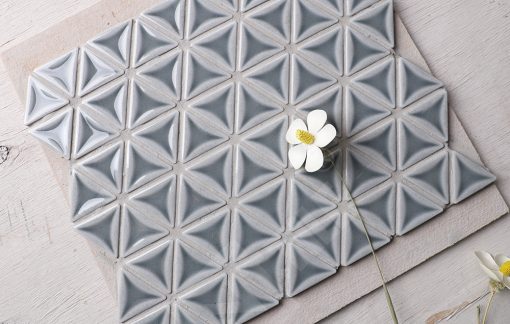 ZOB1313-foshan wholesale glazed concave triangle shape grey porcelain mosaic tiles for bathroom designs (4)