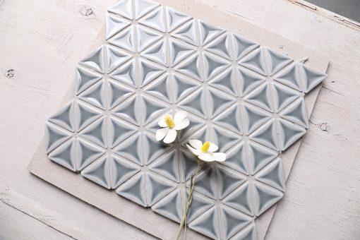 ZOB1313-foshan wholesale glazed concave triangle shape grey porcelain mosaic tiles for bathroom designs (5)