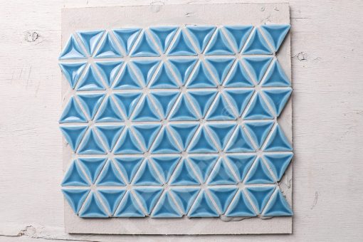 ZOB1610-foshan wholesale 2 inch concave traingle shape sky blue porcelain mosaic bathroom feature wall (5)