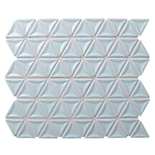 ZOB1611-foshan wholesale 2 inch concave porcelain triangle shape light blue mosaic tiles (1)