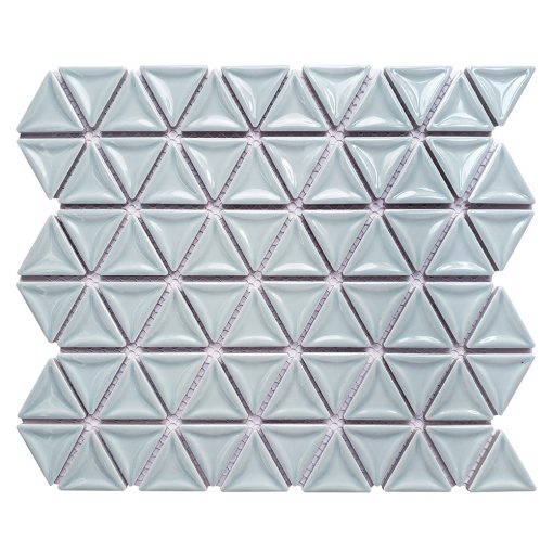 ZOB1611-foshan wholesale 2 inch concave porcelain triangle shape light blue mosaic tiles (2)